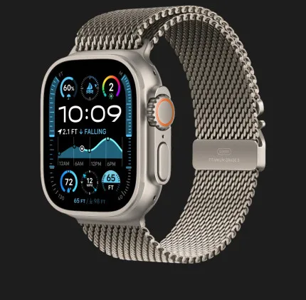 Ремінець Apple Titanium Milanese Loop для Watch 49mm (Natural Titanium) (Medium)