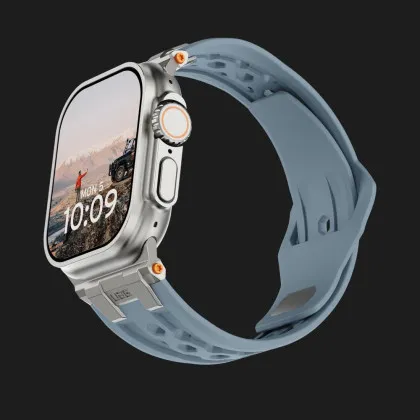 Ремінець UAG Monarch для Apple Watch 44/45/46/49mm (Cloud Blue/Titanium) в Чернігові