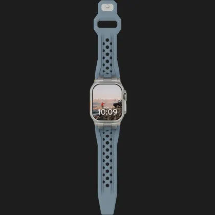Ремінець UAG Monarch для Apple Watch 44/45/46/49mm (Cloud Blue/Titanium) в Чернігові