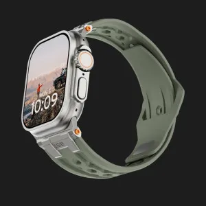Ремешок UAG Monarch для Apple Watch 44/45/46/49mm (Olive/Titanium)
