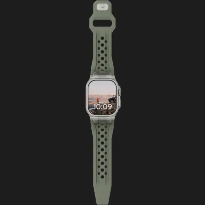 Ремінець UAG Monarch для Apple Watch 44/45/46/49mm (Olive/Titanium) в Чернігові