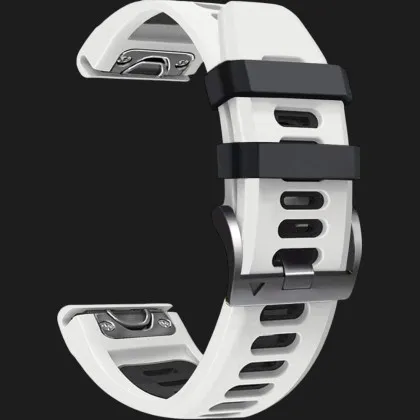 Ремінець Silicone Fit для Garmin Fenix 22mm (White) в Ковелі