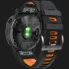 Ремінець Silicone Fit для Garmin Fenix 22mm (Black/Orange)