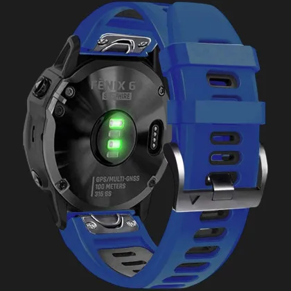 Ремінець Silicone Fit для Garmin Fenix 22mm (Blue) в Чернігові