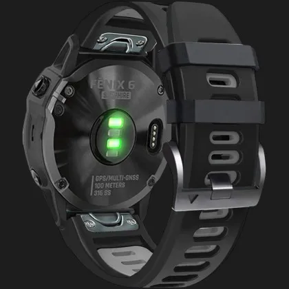 Ремінець Silicone Fit для Garmin Fenix 26mm (Black/Grey) в Чернігові