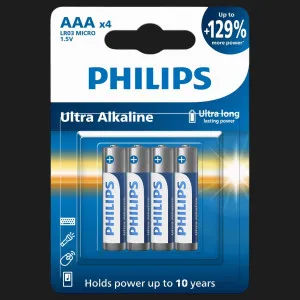 Батарейка Philips Ultra Alkaline лужна AAA (блістер 4 шт) в Сваляві