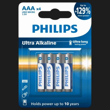 Батарейка Philips Ultra Alkaline лужна AAA (блістер 4 шт) в Білій Церкві