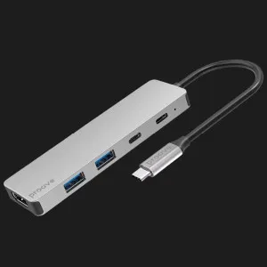 Адаптер Proove Iron Link 5 in 1 (2*Type-C + 2*USB3.0 + HDMI) (Silver) в Херсоне