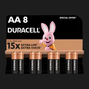 Батарейки Duracell AA лужні (8 шт. в упаковці) в Сваляві