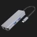 Адаптер Proove Iron Link 6 in 1 (2*USB3.0 + SD/TF + RJ45 + HDMI) (Silver)