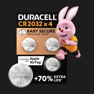 Батарейка Duracell CR 2032/DL 2032 (4 шт. в упаковці) в Сваляві