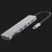Адаптер Proove Iron Link 7 in 1 (2*Type-C + 2*USB3.0 + HDMI + SD/TF) (Silver)