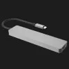 Адаптер Proove Iron Link 7 in 1 (2*Type-C + 2*USB3.0 + HDMI + SD/TF) (Silver)