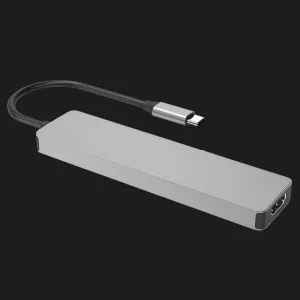 Адаптер Proove Iron Link 7 in 1 (2*Type-C + 2*USB3.0 + HDMI + SD/TF) (Silver) в Херсоне
