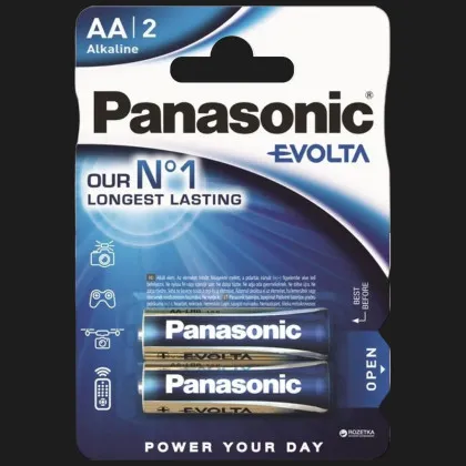 Батарейка Panasonic EVOLTA лужна AA (блістер 2 шт) в Білій Церкві