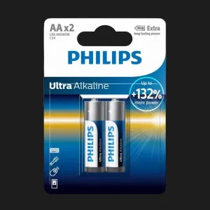 Батарейка Philips Ultra Alkaline щелочная AA (блистер 2 шт) в Кропивницком