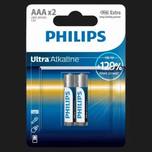 Батарейка Philips Ultra Alkaline щелочная AAA (блистер 2 шт) в Кропивницком
