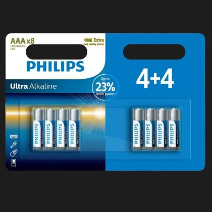 Батарейка Philips Ultra Alkaline лужна AAA (блістер 8 шт) в Білій Церкві