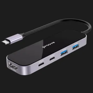 Адаптер Proove Shadow (2*USB3.0 + Type-C + PD100W + HDMI) (Dark Gray) в Херсоне