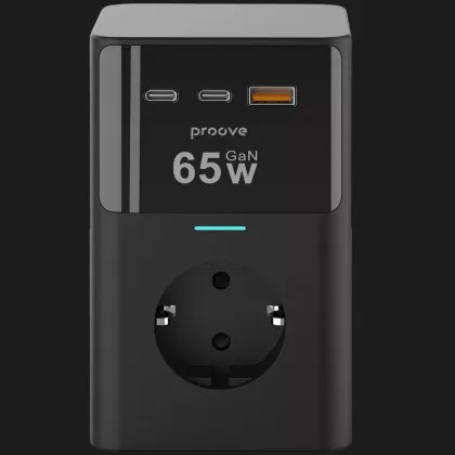 Мережевий фільтр Proove Power Cube 65W (3xAC + 2xType-C + 1xUSB) 1.5m