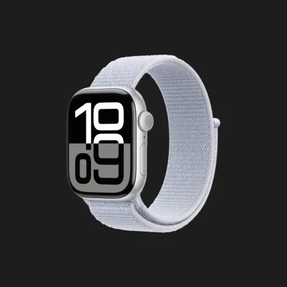 б/у Apple Watch Series 10 42mm Silver Aluminum Case with Blue Cloud Sport Loop (MWWD3)