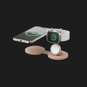 Безпровідна зарядка Satechi OntheGo 2-in-1 (Desert Rose) (ST-QTG21R) в Олександрії