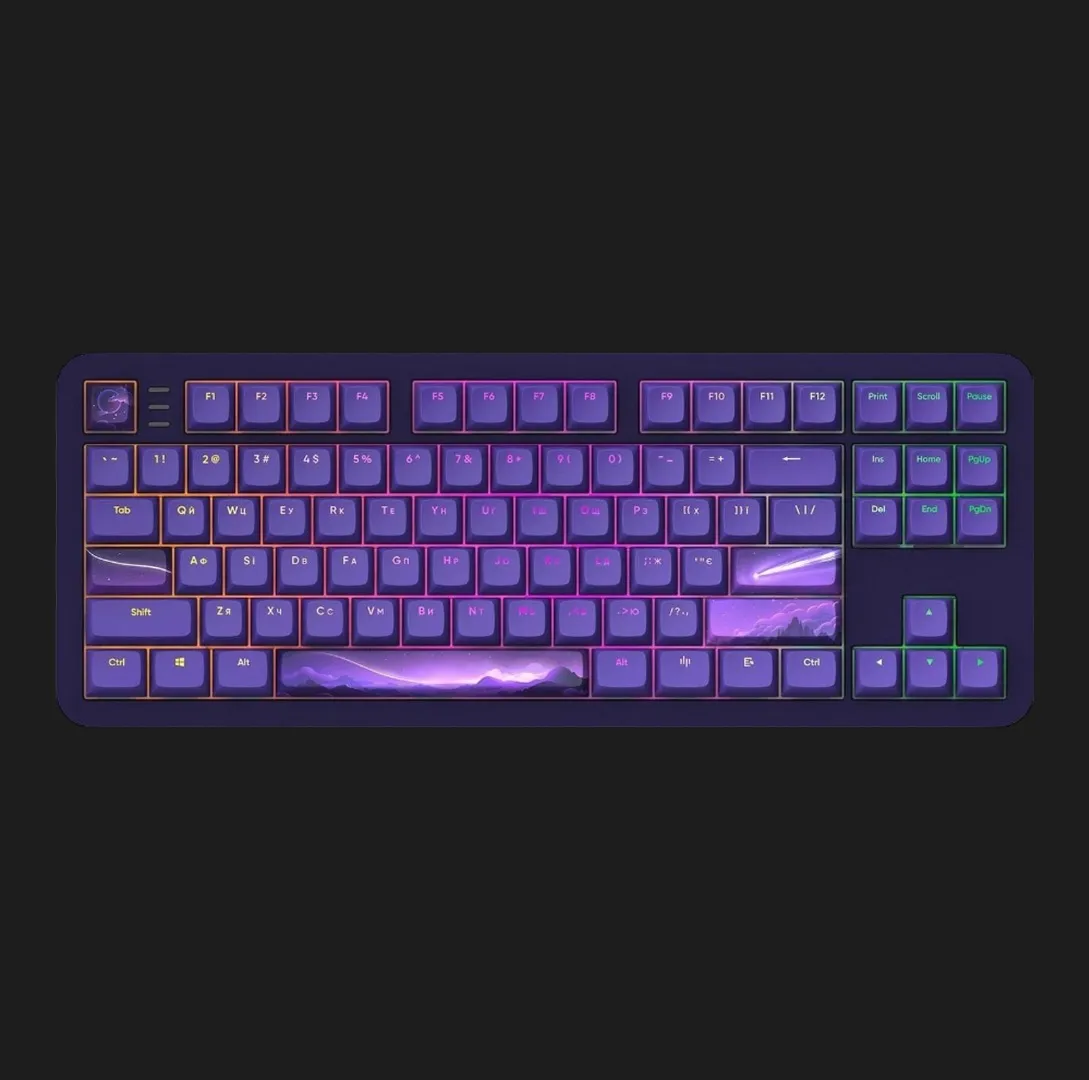 Клавіатура ігрова Dark Project ALU87 Celestial ENG/UA (Black/Dark Purple) (UA)