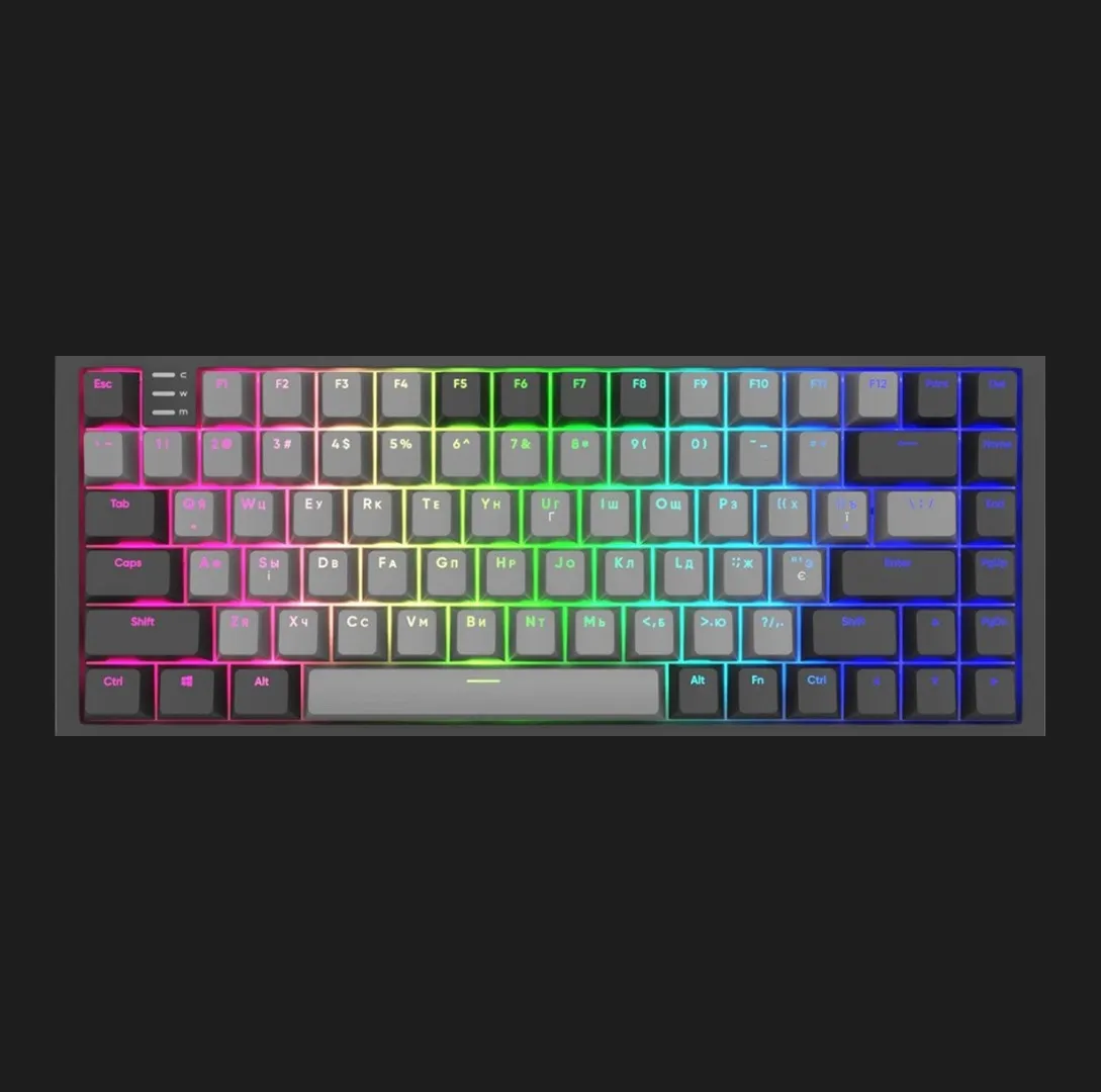Клавіатура ігрова Dark Project KD83A Gateron Cap Teal ENG/UA (Black/Gray) (UA)