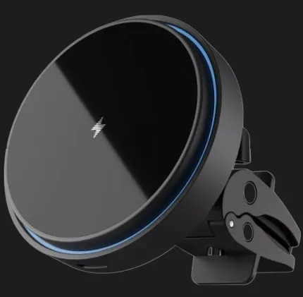 Автомобильный держатель с беспроводным зарядным устройством Proove Light Circle 15W (Black)