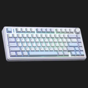 Клавіатура ігрова AULA F75 Wireless (White/Blue)