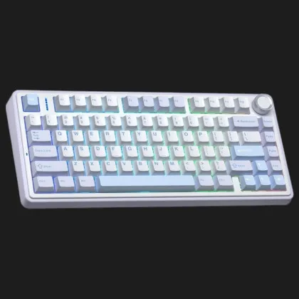 Клавіатура ігрова AULA F75 Wireless (White/Blue)