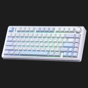 Клавіатура ігрова AULA F75 Wireless (White/Blue)