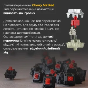 Клавиатура игровая Ducky One 3 TKL Cherry MX Red RGB (White) (UA)