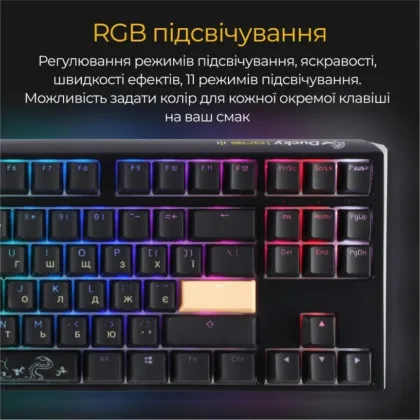Клавиатура игровая Ducky One 3 TKL Cherry MX Red RGB (Black) (UA)