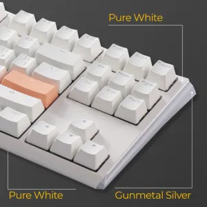 Клавіатура ігрова Ducky One 3 TKL Cherry MX Silent red RGB (White) (UA)