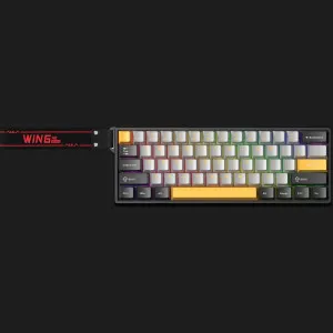 Клавіатура ігрова AULA WIN60 HE Series (Grey Yellow) (UA) 