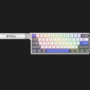 Клавіатура ігрова AULA WIN68 HE Max (White Blue) (UA)