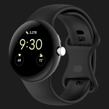 Ремінець Silicone Fit для Google Pixel Watch 1/2/3/4 41 mm (Black) в Бродах