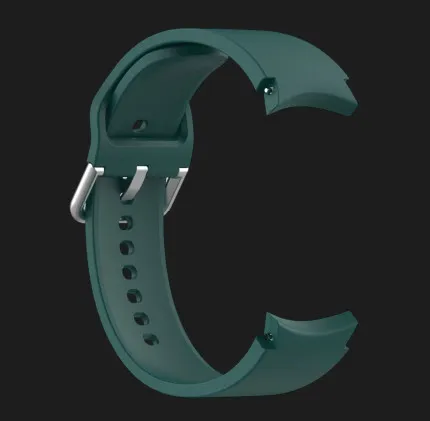 Ремешок Silicone Fit для для Samsung Galaxy Watch 7/FE/6/6 Classic/5/5 Pro/4 (Dark Green)
