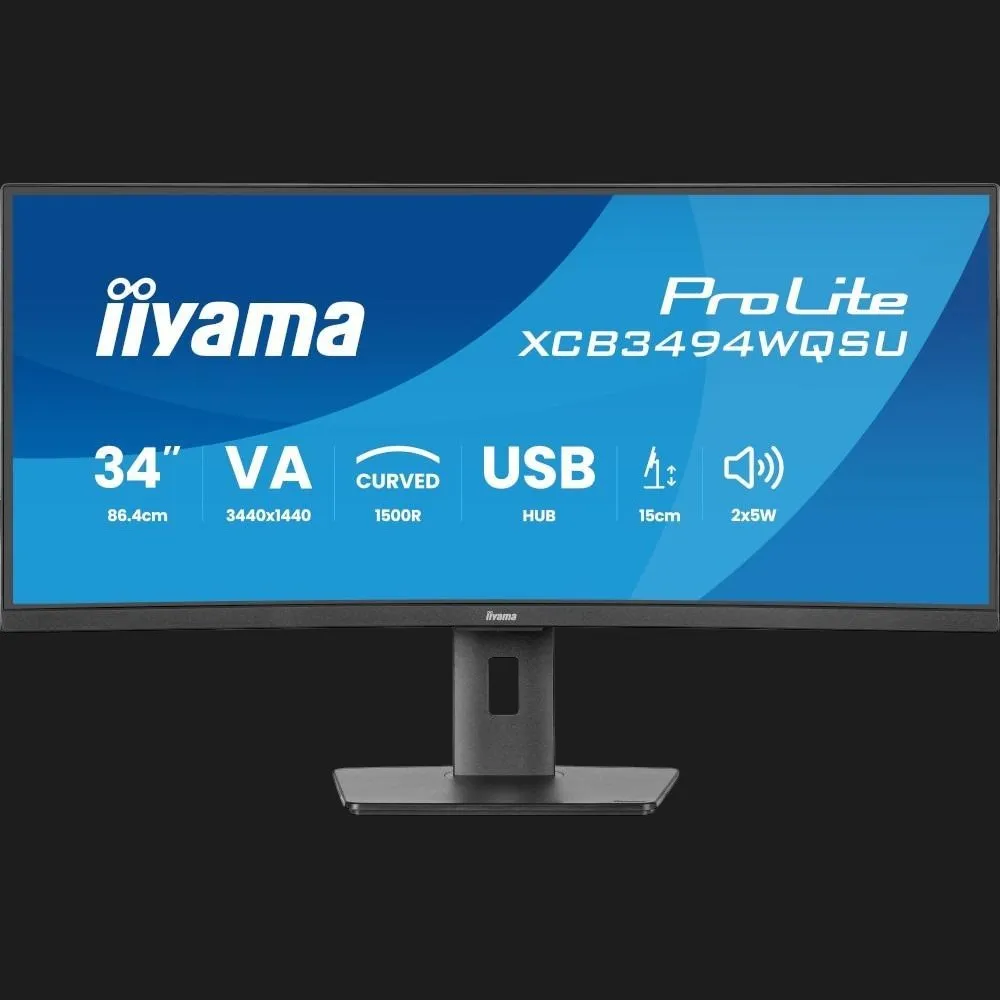 Монітор iiyama 34.1" VA 120Hz XCB3494WQSU-B1 (UA)
