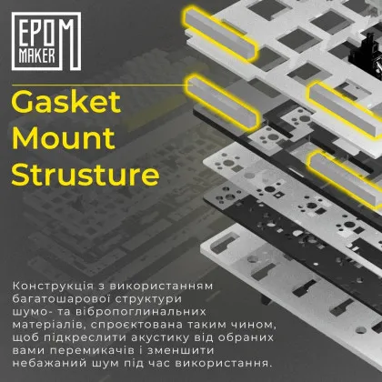 Клавіатура ігрова Epomaker TH80 PRO V2 Sea Salt Silent (Black) (UA)