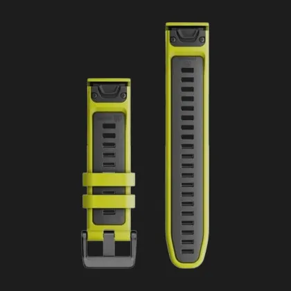 Ремінець Garmin QuickFit Watch Bands Silicone 22mm (Amp Yellow/Graphite) у Запоріжжі