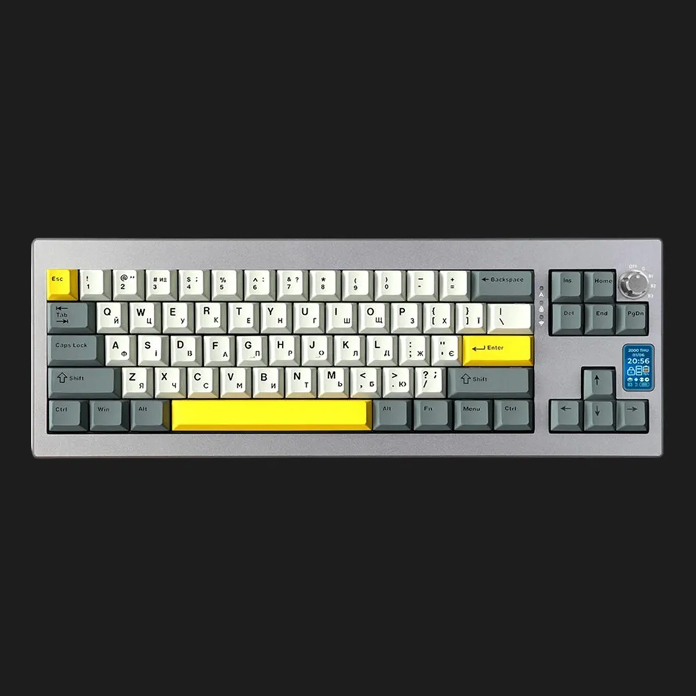 Клавіатура механічна бездротова Epomaker Shadow-X Flamingo (SHX-B-F) (Silver) (UA)