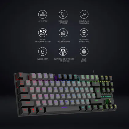 Ігрова клавіатура Gamepro MK100B (Black) (UA)