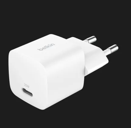 Блок живлення Belkin Home Charger 25W USB-C PD (White) (WCA012KQWH)