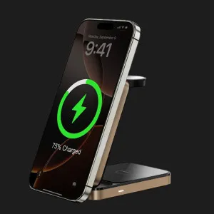 Беспроводная зарядка WiWU Wi-W038 Triple 3 in 1 Wireless Charger (Gold) в Белой Церкви