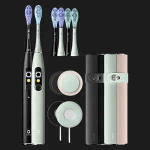 Набір зубних електрощіток  Oclean X Ultra 20 S Duo Set (Green/Black) в Хмельницькому