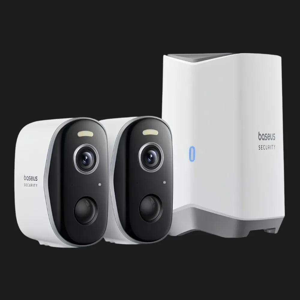 IP камера Baseus Security N1 Plus Outdoor Camera 2K 2-Cam Kit AU (White) (EU)