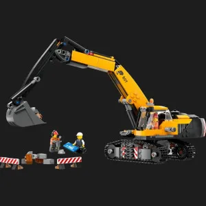 Конструктор LEGO City Жовтий будівельний екскаватор (60420)