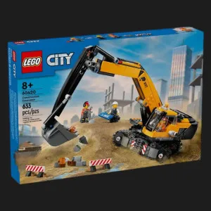 Конструктор LEGO City Жовтий будівельний екскаватор (60420)
